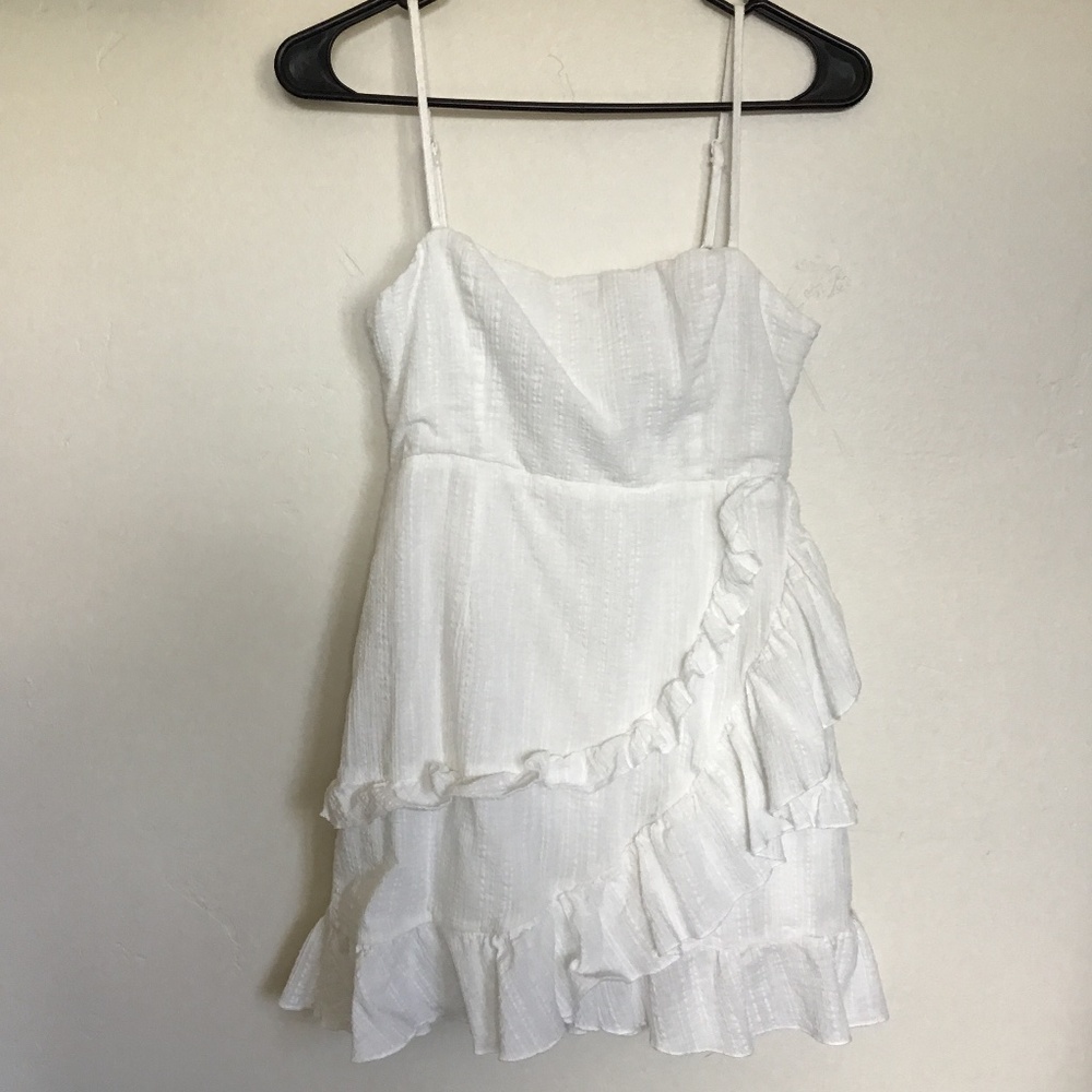 Princes Polly White Ruffle Mini Dress